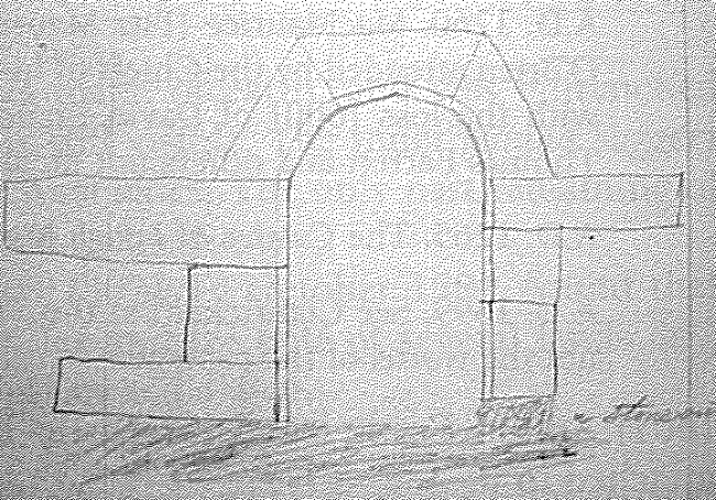 Doorway in north side-wall of Kiltartan old church.