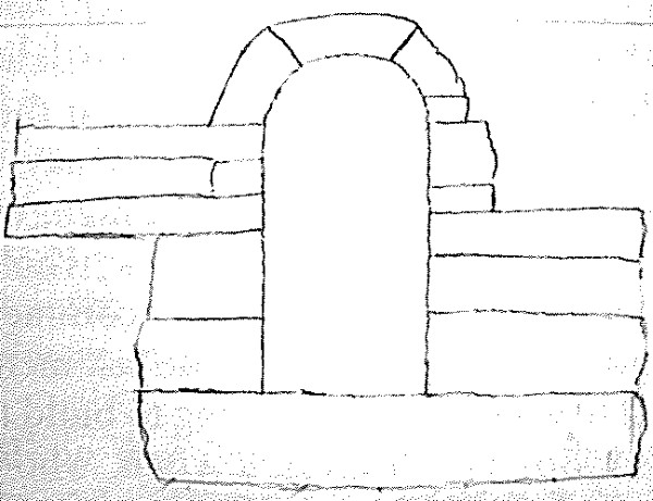 Doorway of round tower, Inishcealtra.